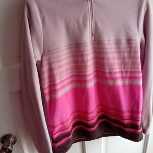 Lands End Fleece Pull Over size M Pink